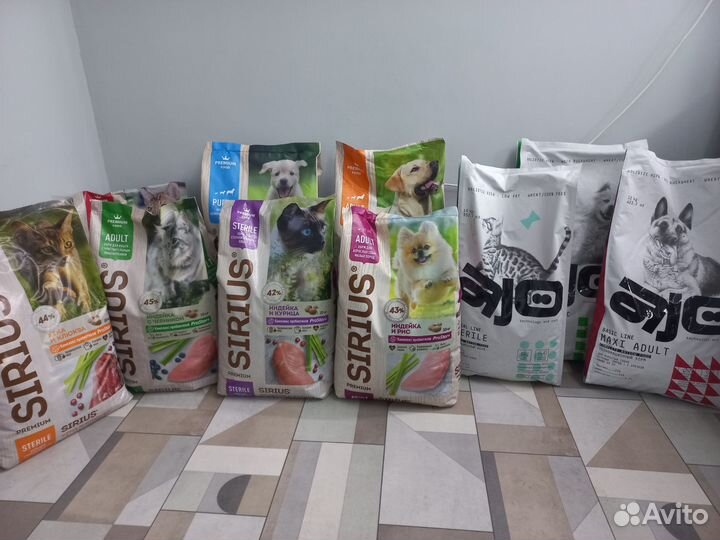 Корм Сириус большие мешки