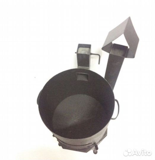 Печь под казан с трубой