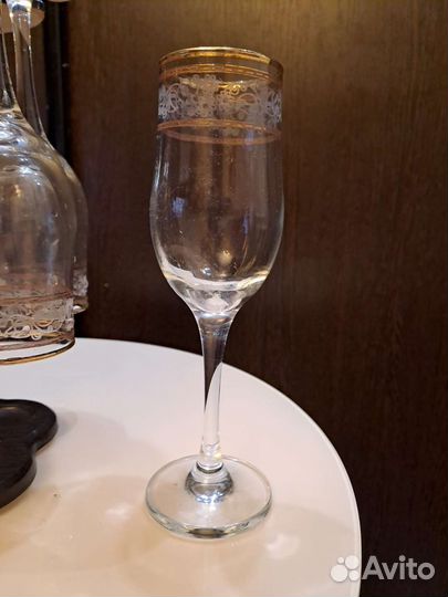 Фужеры на стойке 6 шт новые