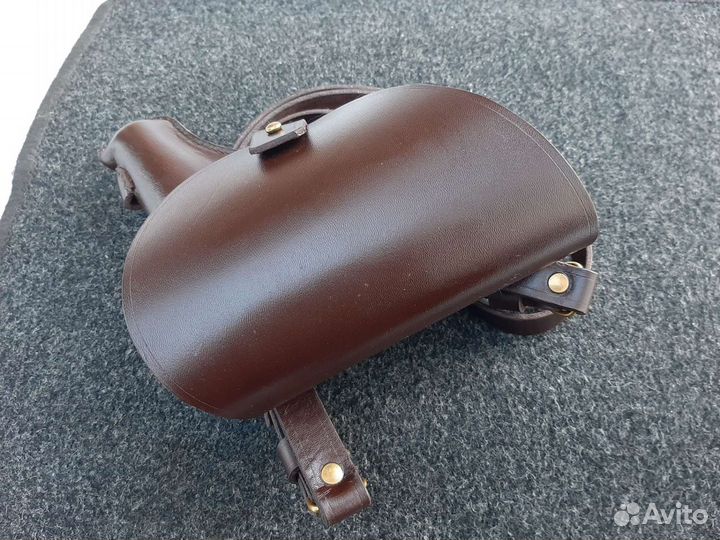 Кобура с ремнем через плечо для рев. Наган кожа