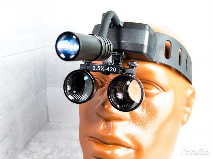 Осветитель на гибком кронштейне, бинокуляры опц