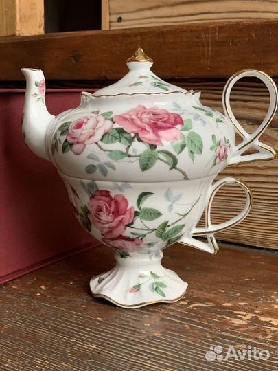 Новый подарочный набор заварочный чайник и чашка