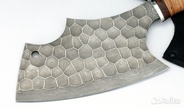 Тяпка №4 сталь дамаск полный камень рукоять берест