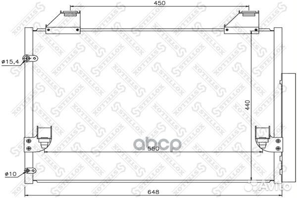 Конденсатор, кондиционер 1045732SX Stellox