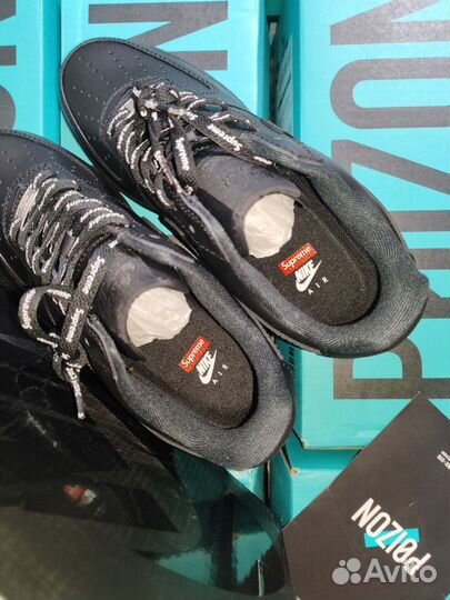 Nike Air Force 1 supreme black люкс