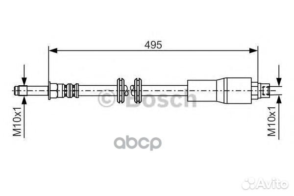 Шланг торм. пер. 495мм 1987481005 Bosch