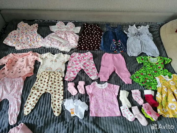 Детские вещи 56-68р пакетом для девочки