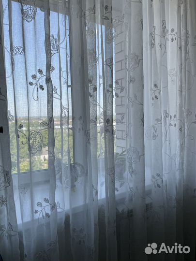 Льняная тюль