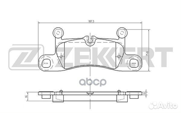 Колодки торм. диск. задн. Porsche 911 11- Boxs