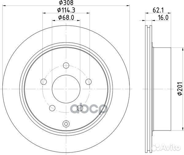 Диск тормозной зад ND2025K nisshinbo