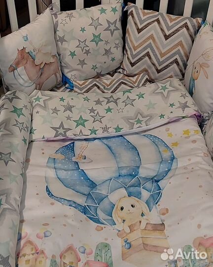 Бортики в кроватку новые