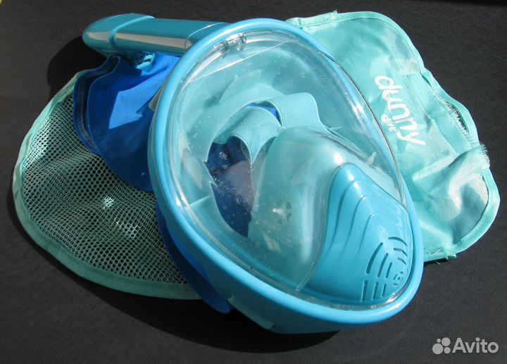 Маска с трубкой на все лицо для плавания