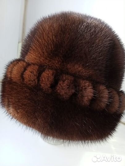 Женская меховая норковая шапка и воротник