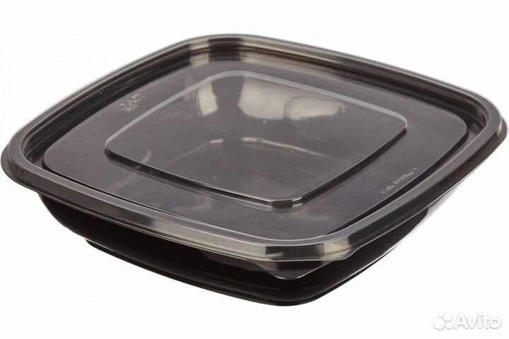 Контейнер пластиковый одноразовый с крышкой