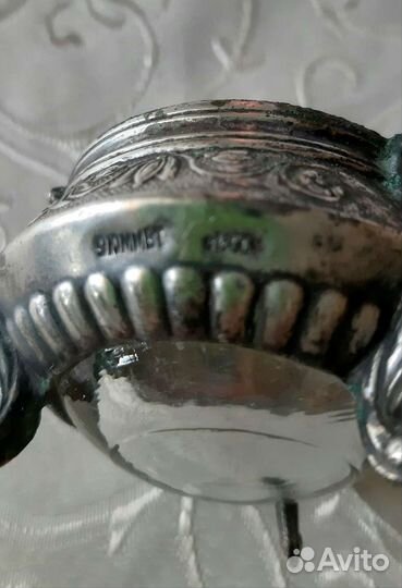 Солонка, ложки, вилки, ножи мельхиор