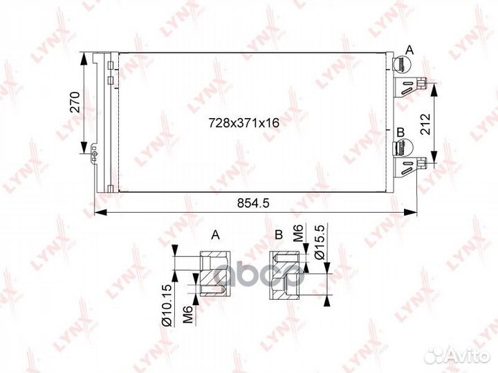 Радиатор кондиционера RC0184 lynxauto