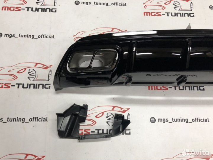 Диффузор с насадками Мерседес w176 А45 AMG 12-15гг