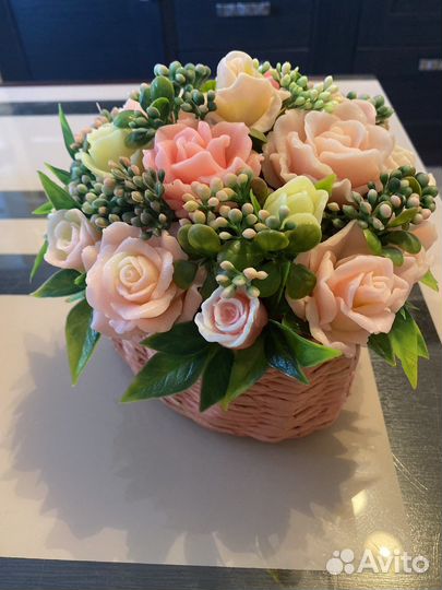 Букет из мыльных роз