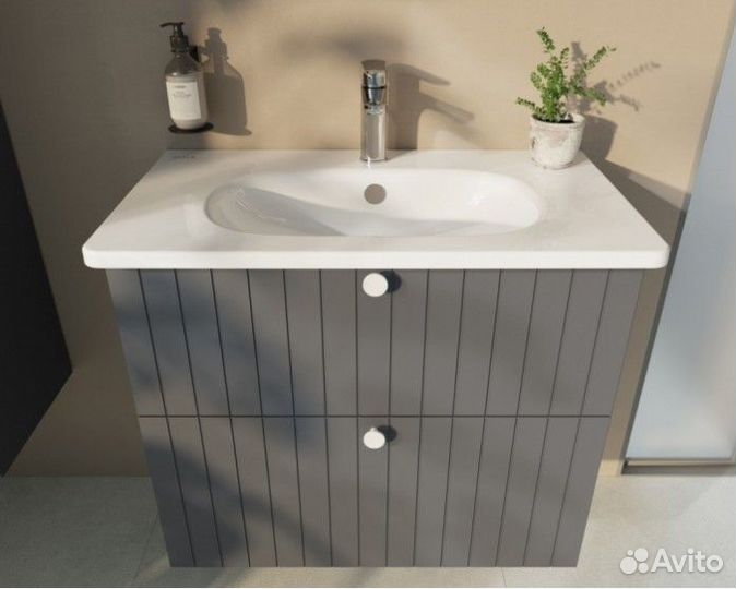 Мебель для ванной Vitra Root Groove 60 серая