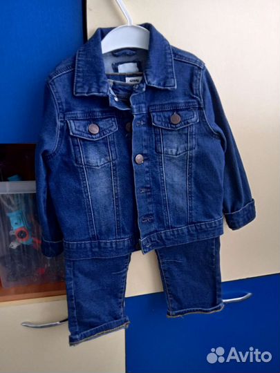 Джинсовый костюм для мальчика 104