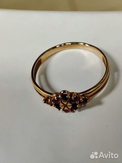 Кольцо серебряное с разноцветн. натур. Турмалинами