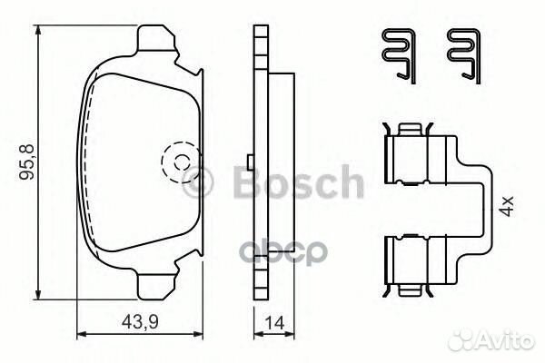 Колодки тормозные дисковые зад 0 986 424 52