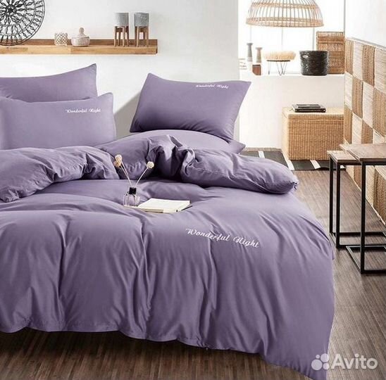 Постельное белье Евро однотонное