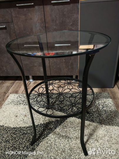 Стол круглый стеклянный