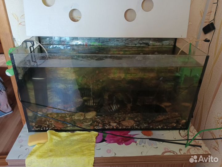 Продам аквариум с тумбой 120л