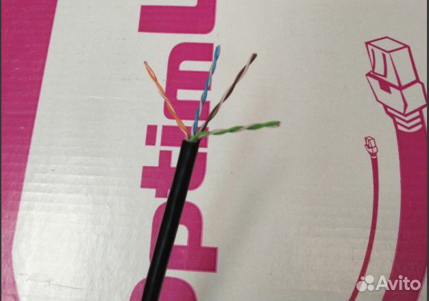 Кабель витая пара UTP медный уличный и внутренний
