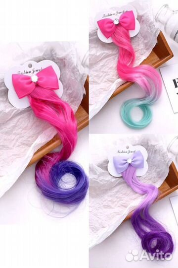 Заколки, резинки, цветные пряди, наборы для девоче