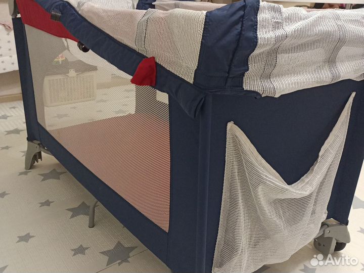 Детская кроватка манеж складная с матрасом
