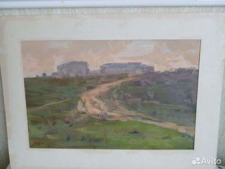 Картина маслом пейзаж. Этюды 60х гг