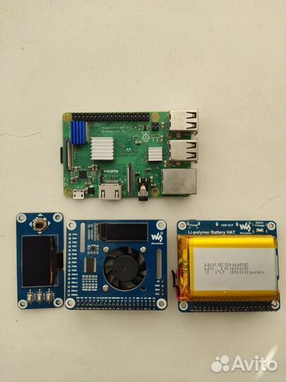 Raspberry pi 3 B+ с модулями Waveshare