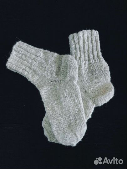 Носки вязаные, чистая овечья шерсть