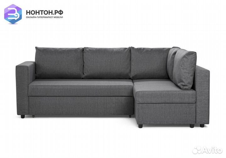 Диван угловой дельфин Мансберг тёмно-серый