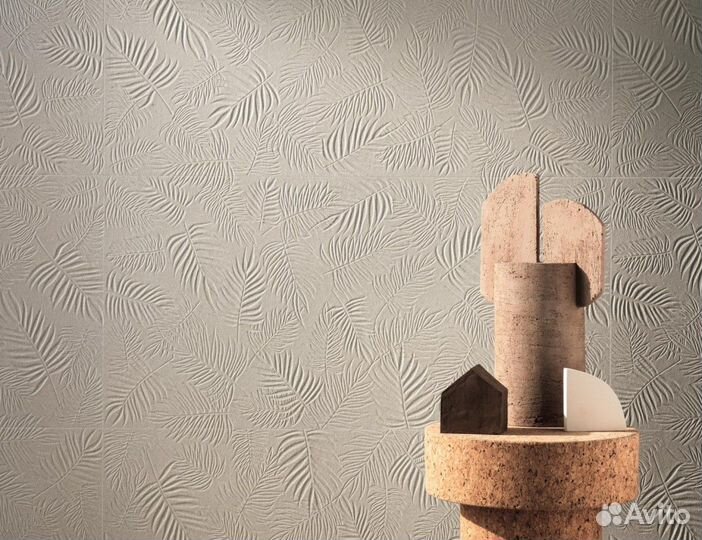 Плитка atlas C. 3D wall carve Field White 40x80