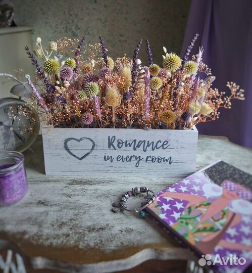 Цветочная композиция из сухоцветов