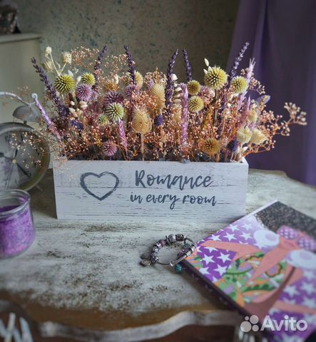 Цветочная композиция из сухоцветов