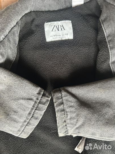 Куртка - косуха джинсовая утепленная Zara 110см