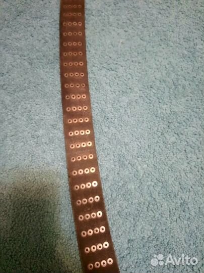 Ремень солдатский, натуральная мягкая кожа