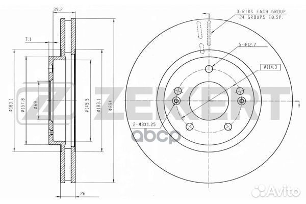 Диск торм. перед. Hyundai Santa Fe 01- bs-5480