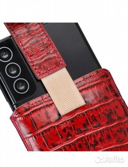 Кожаный чехол на Samsung Galaxy s21 ultra