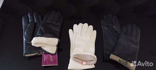 Перчатки женские кожаные новые