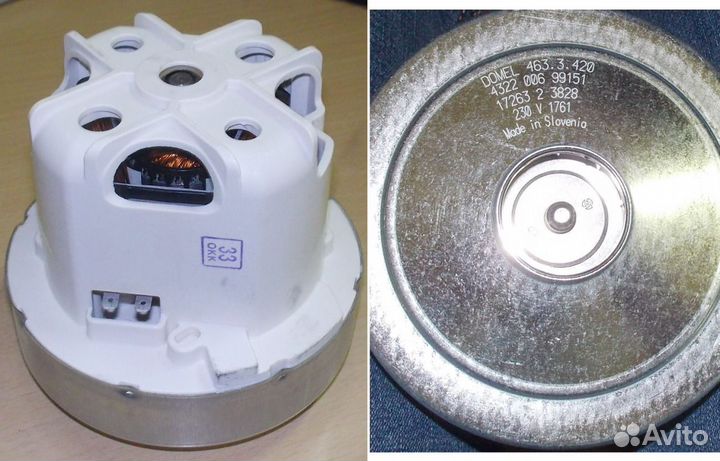 Мотор пылесоса 1800W, H114/30mm, D120mm, 'domel 4