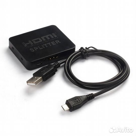 Hdmi сплиттер 1x2 с питание от USB 2k-4k