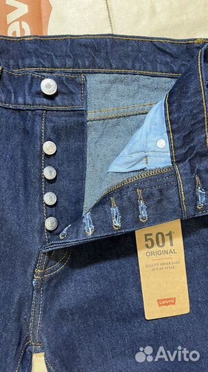 Джинсы мужские Levis 501 классика темно-синий