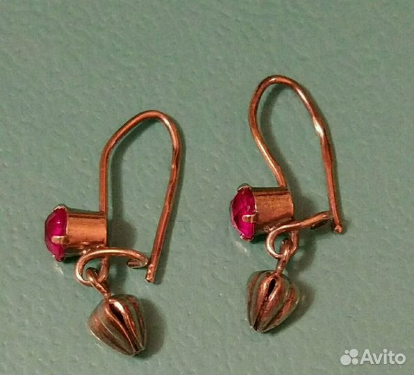 Позолоченные серьги