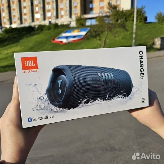 Колонка JBL Charge 5 синяя. Новая, оригинал