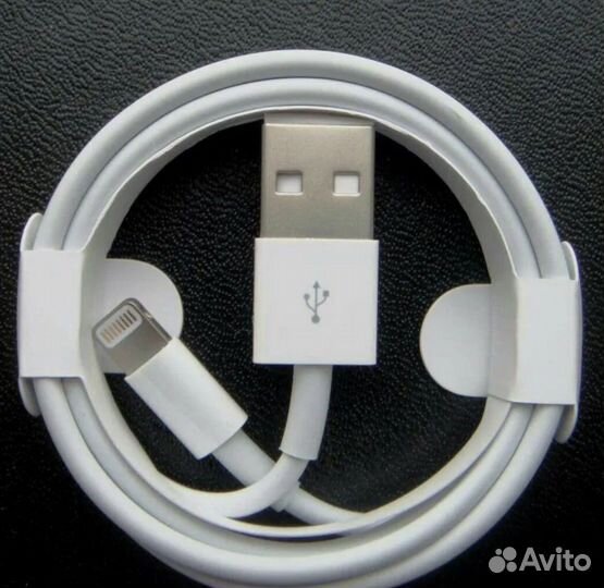 Кабель Apple USB lightning, 1м, белый